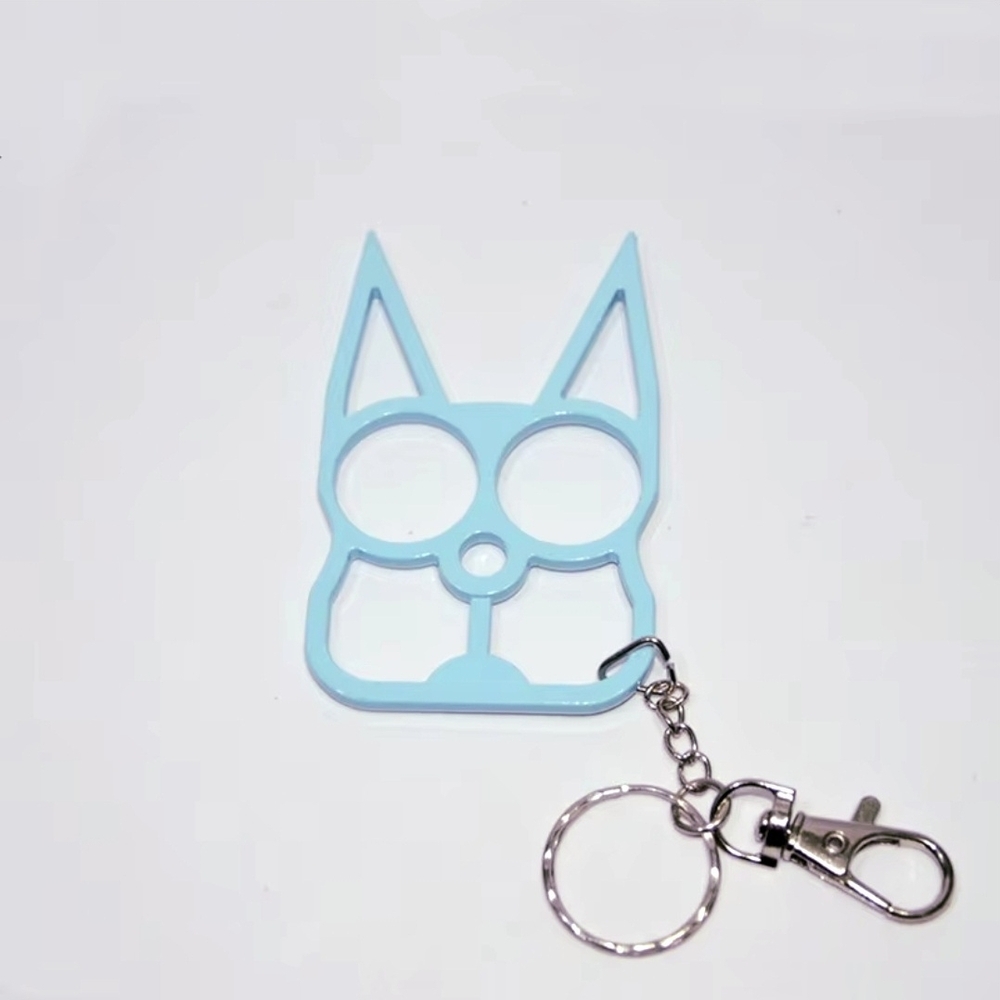 Baby Blue Kitty Cat Ear Self Defense Keychain Bottle Opener🔑🐱
